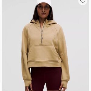 Lululemon tan Scuba Oversized Half-Zip Hoodie small
